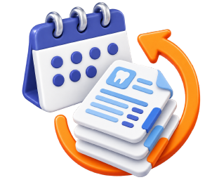 Weekly dental accounts receivable follow-up icon
